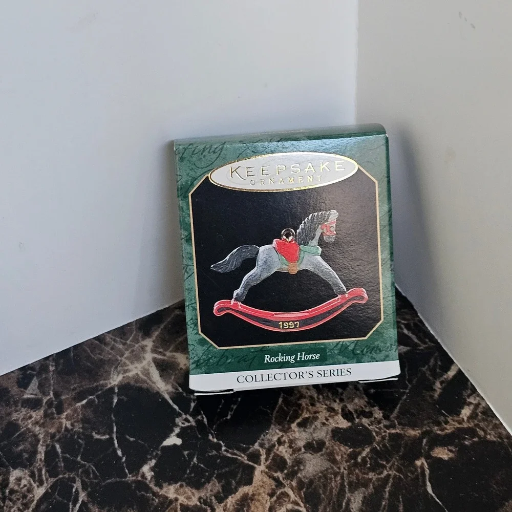 1997 Hallmark Keepsake Miniature Rocking Horse Ornament 10th Final SeriesQXM4302
